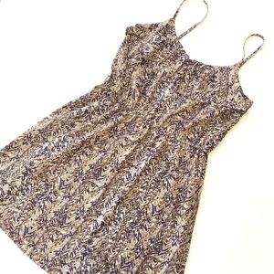 H&M Olive Green Purple Peplum Mini Dress Size 12